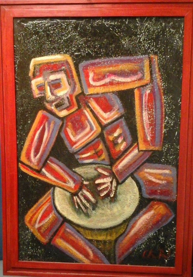 Afrocube - Painting by Chris Reed